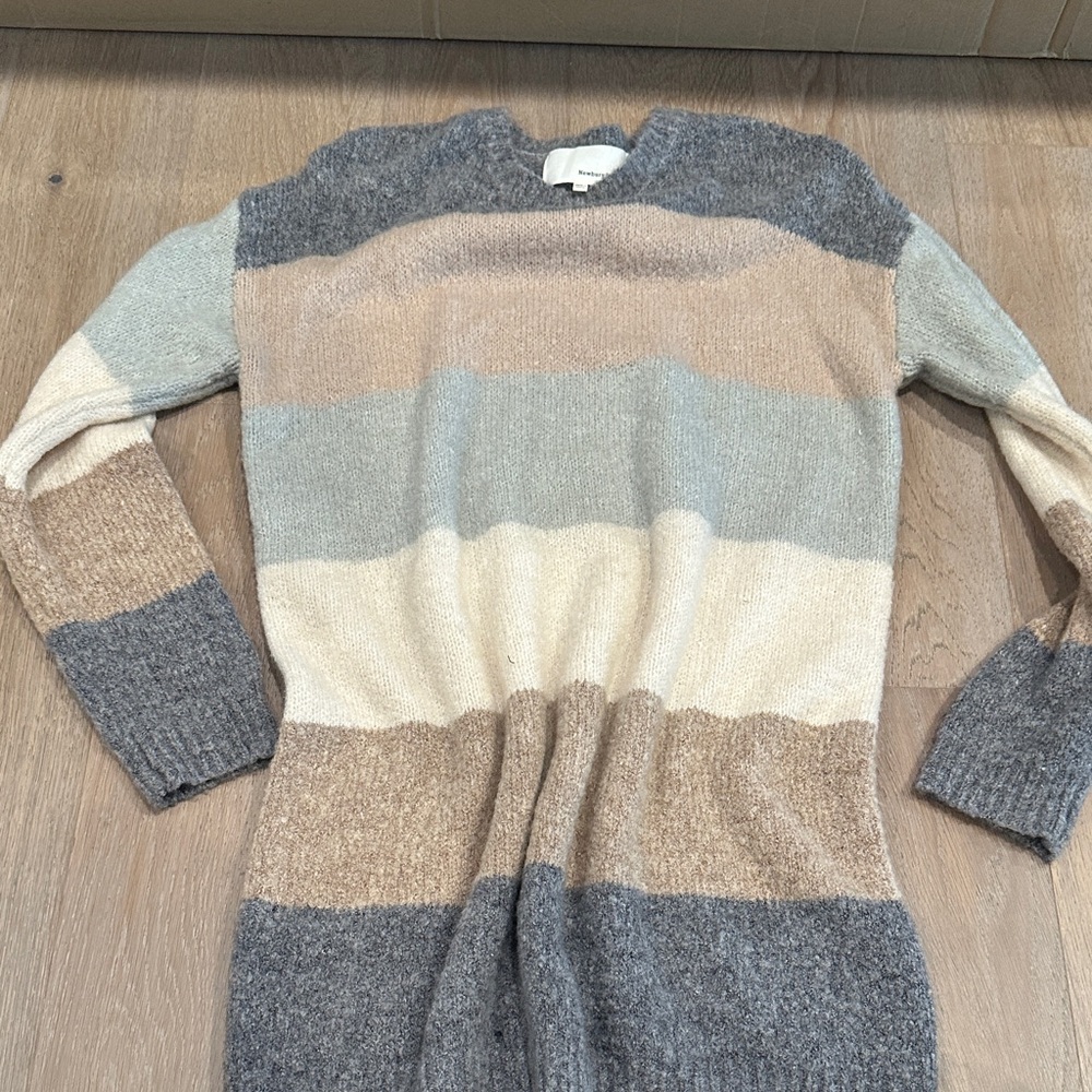 Striped Knit Sweater Dress